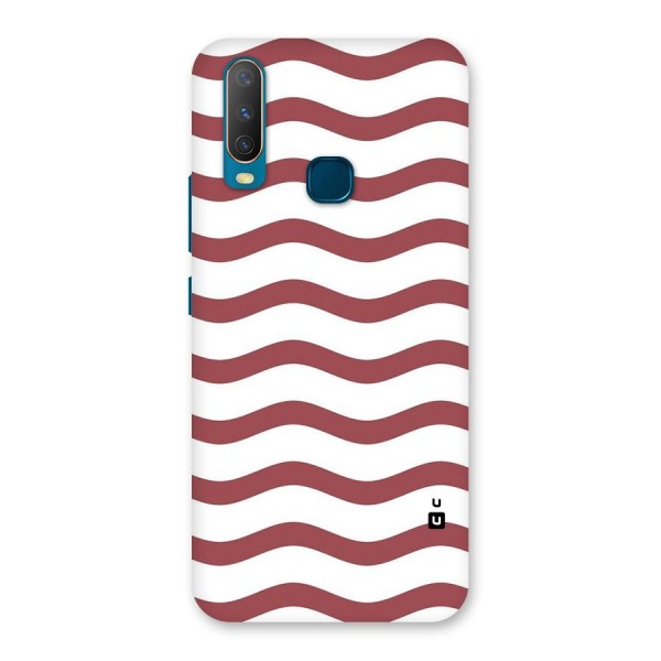 Flowing Stripes Red White Back Case for Vivo Y15