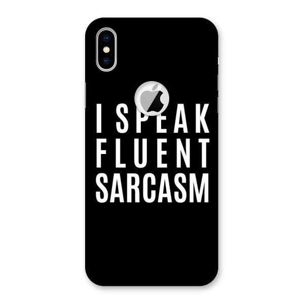 Fluent Sarcasm Back Case for iPhone XS Logo Cut