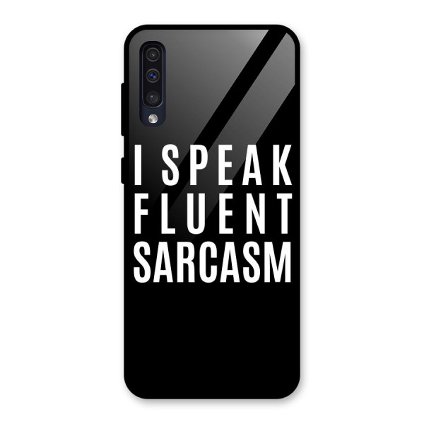 Fluent Sarcasm Glass Back Case for Galaxy A50s