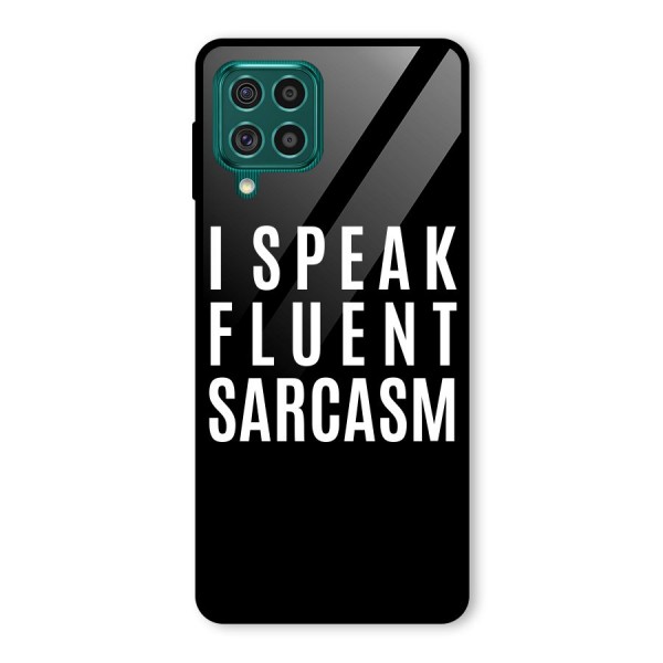 Fluent Sarcasm Glass Back Case for Galaxy F62