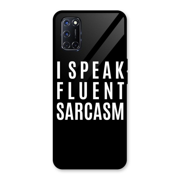 Fluent Sarcasm Glass Back Case for Oppo A52