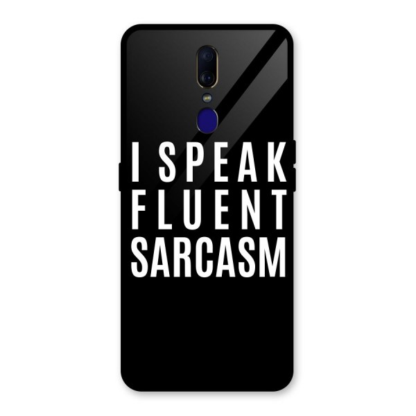 Fluent Sarcasm Glass Back Case for Oppo F11