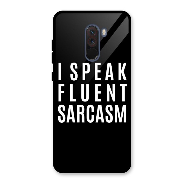 Fluent Sarcasm Glass Back Case for Poco F1