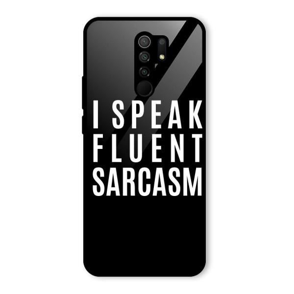 Fluent Sarcasm Glass Back Case for Redmi 9 Prime