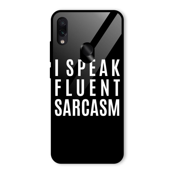 Fluent Sarcasm Glass Back Case for Redmi Note 7