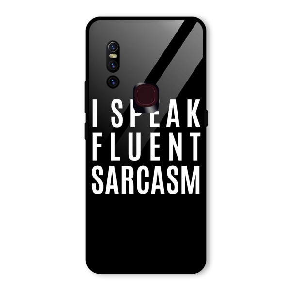 Fluent Sarcasm Glass Back Case for Vivo V15