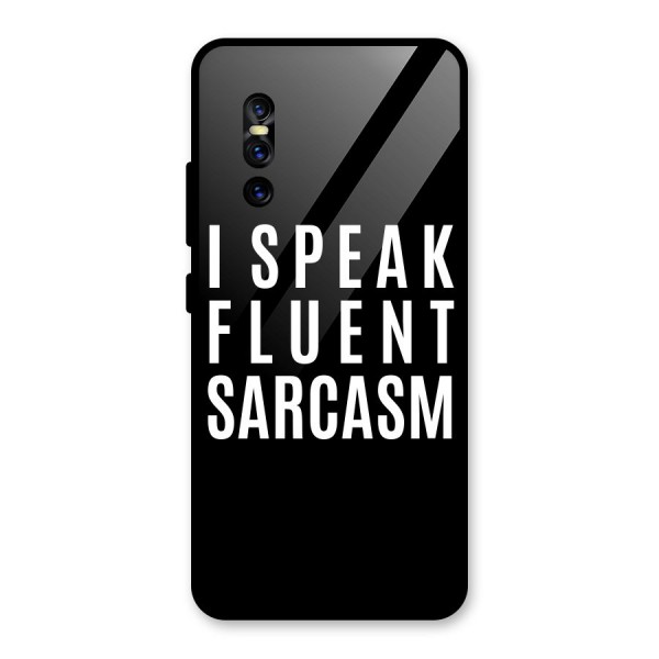 Fluent Sarcasm Glass Back Case for Vivo V15 Pro