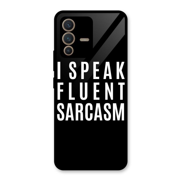 Fluent Sarcasm Glass Back Case for Vivo V23 5G