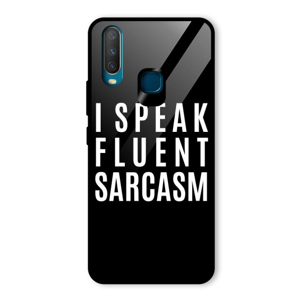 Fluent Sarcasm Glass Back Case for Vivo Y12