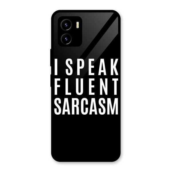 Fluent Sarcasm Glass Back Case for Vivo Y15s