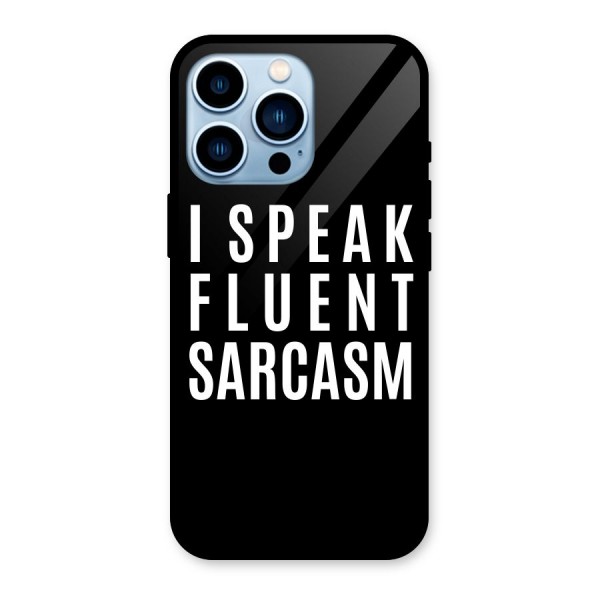 Fluent Sarcasm Glass Back Case for iPhone 13 Pro