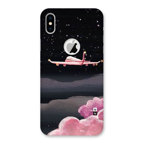 Fly Pink Back Case for iPhone XS Logo Cut