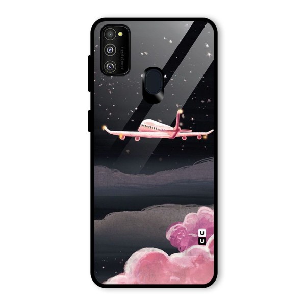 Fly Pink Glass Back Case for Galaxy M21