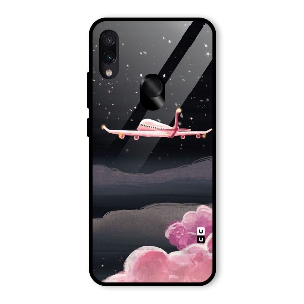 Fly Pink Glass Back Case for Redmi Note 7