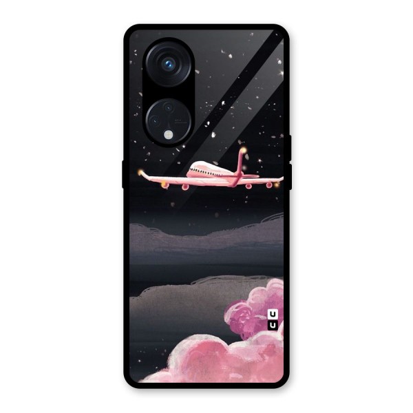 Fly Pink Glass Back Case for Reno8 T 5G