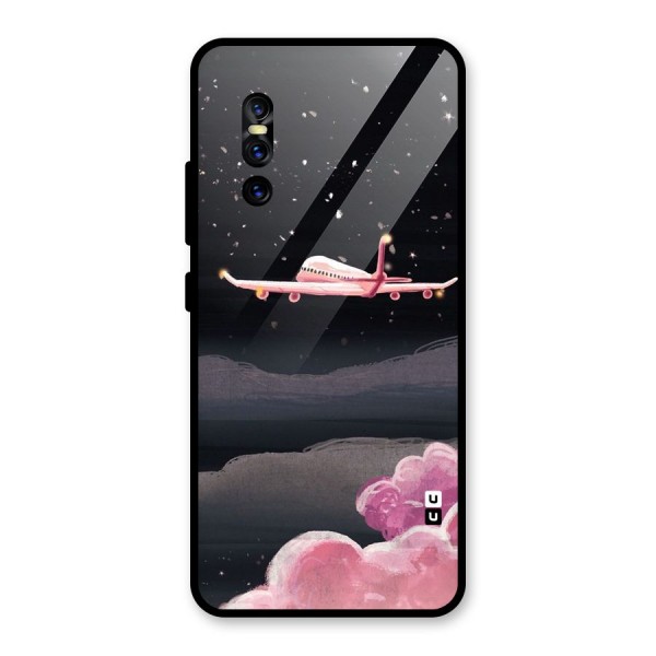 Fly Pink Glass Back Case for Vivo V15 Pro