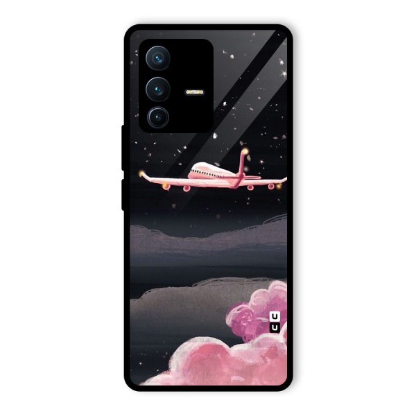 Fly Pink Glass Back Case for Vivo V23 Pro