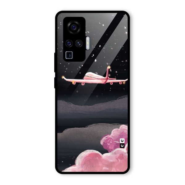 Fly Pink Glass Back Case for Vivo X50 Pro