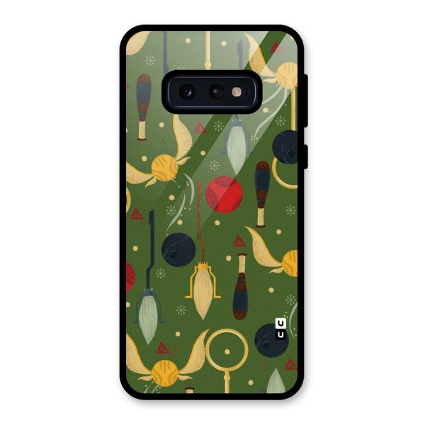 Flying Ball Pattern Glass Back Case for Galaxy S10e