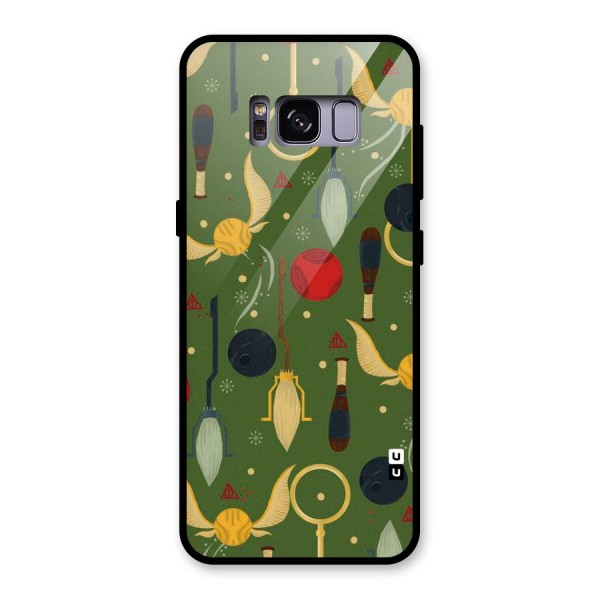 Flying Ball Pattern Glass Back Case for Galaxy S8