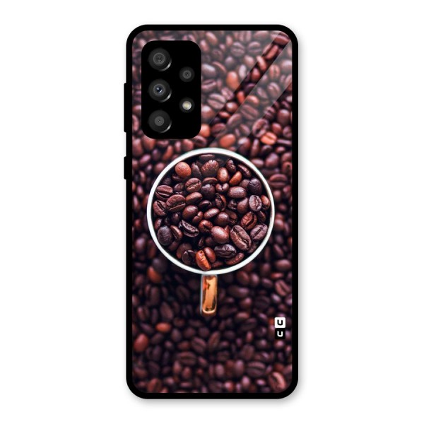 Focus Coffee Beans Glass Back Case for Galaxy A32