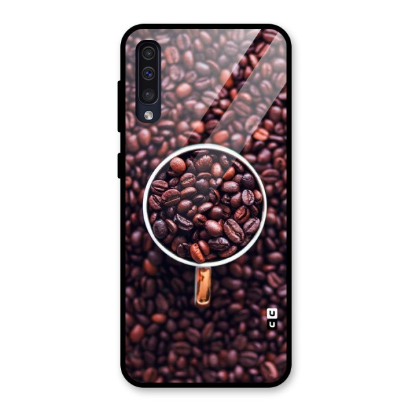 Focus Coffee Beans Glass Back Case for Galaxy A50s