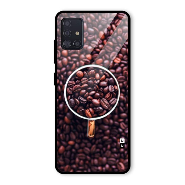 Focus Coffee Beans Glass Back Case for Galaxy A51