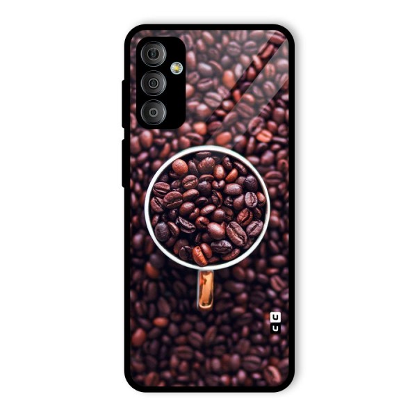 Focus Coffee Beans Glass Back Case for Galaxy F23