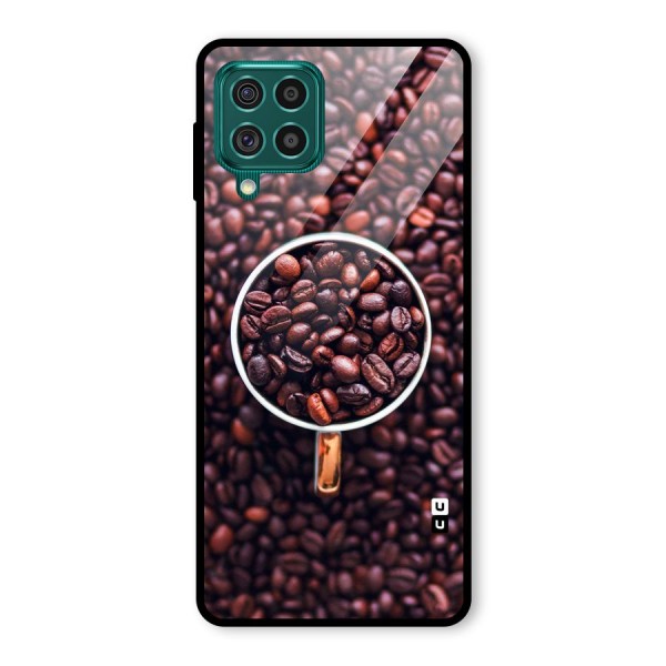 Focus Coffee Beans Glass Back Case for Galaxy F62