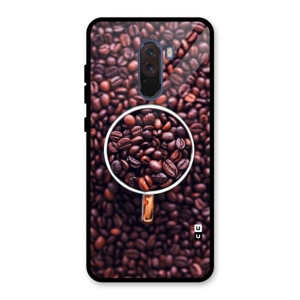 Focus Coffee Beans Glass Back Case for Poco F1