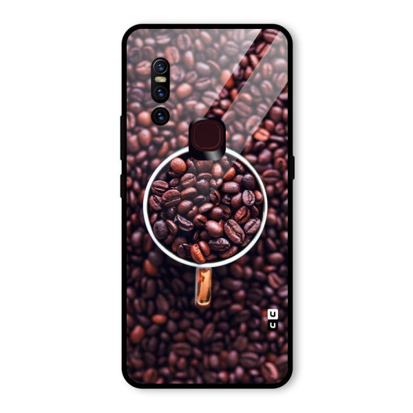 Focus Coffee Beans Glass Back Case for Vivo V15