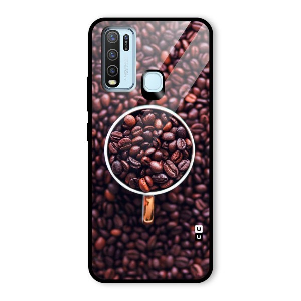 Focus Coffee Beans Glass Back Case for Vivo Y50