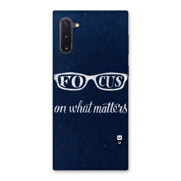 Focus Matters Back Case for Galaxy Note 10