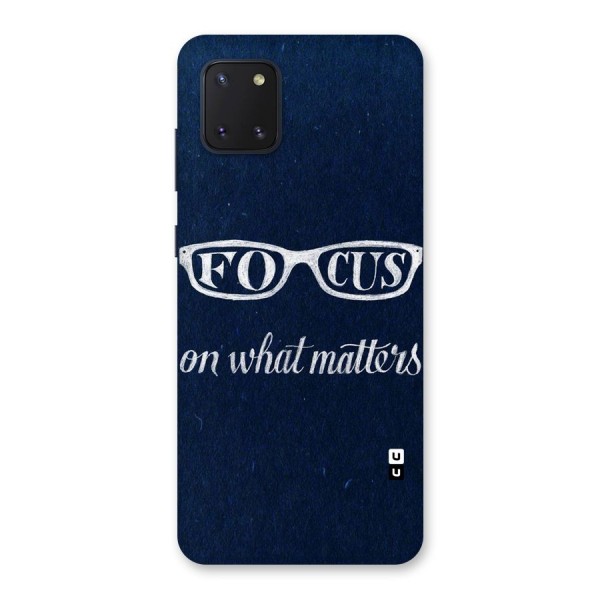 Focus Matters Back Case for Galaxy Note 10 Lite