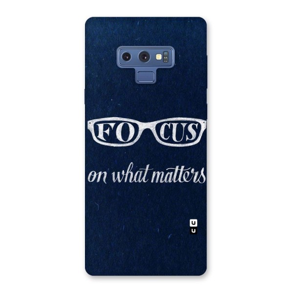 Focus Matters Back Case for Galaxy Note 9