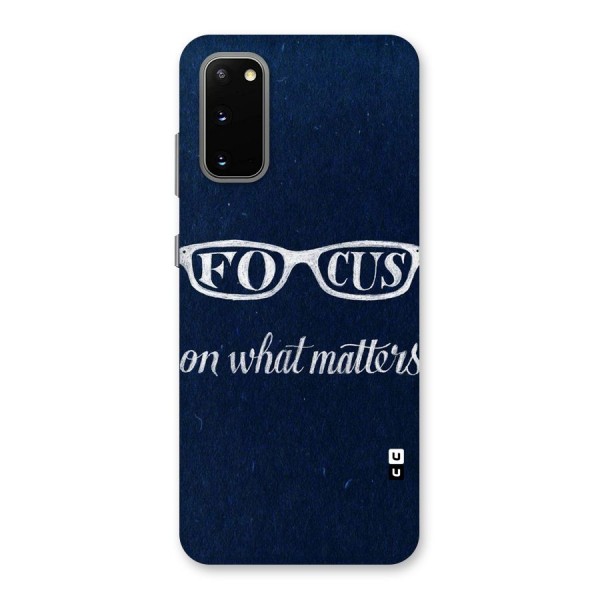 Focus Matters Back Case for Galaxy S20