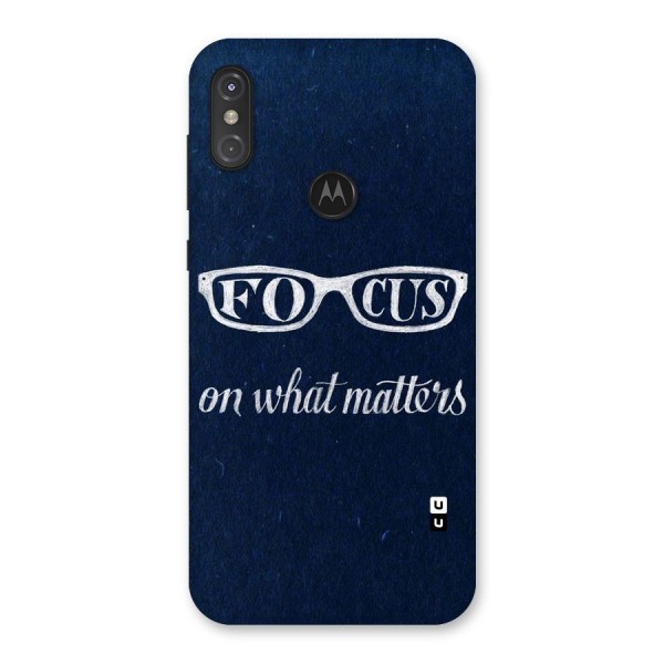 Focus Matters Back Case for Motorola One Power