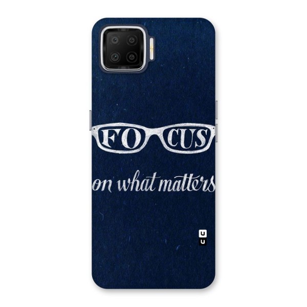 Focus Matters Back Case for Oppo F17