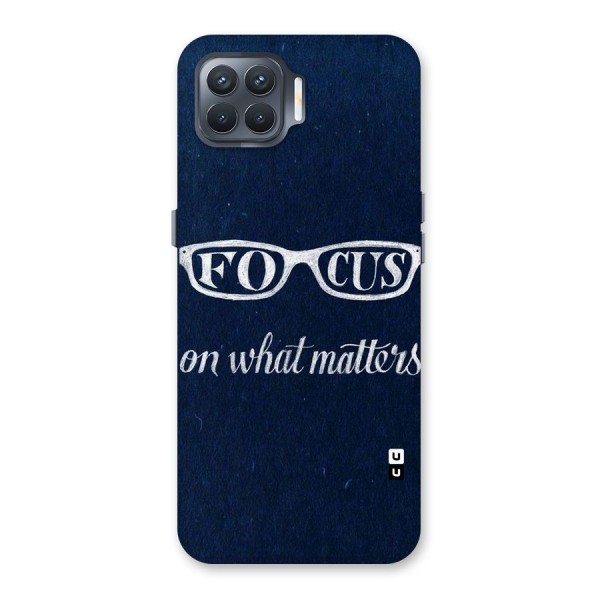 Focus Matters Back Case for Oppo F17 Pro