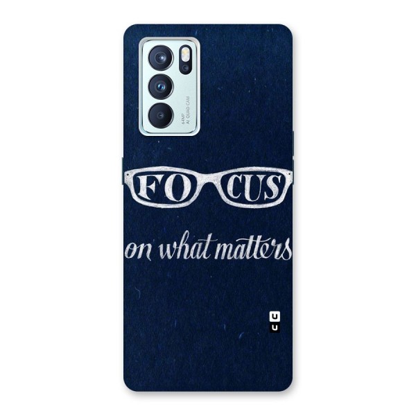 Focus Matters Back Case for Oppo Reno6 Pro 5G