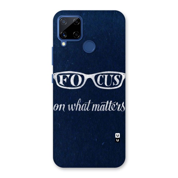 Focus Matters Back Case for Realme C12