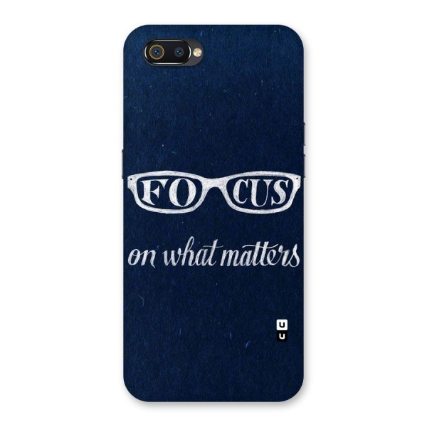 Focus Matters Back Case for Realme C2