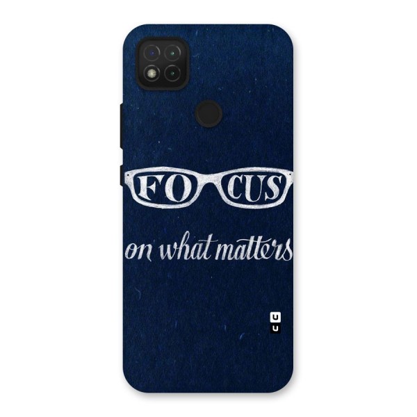 Focus Matters Back Case for Redmi 9C