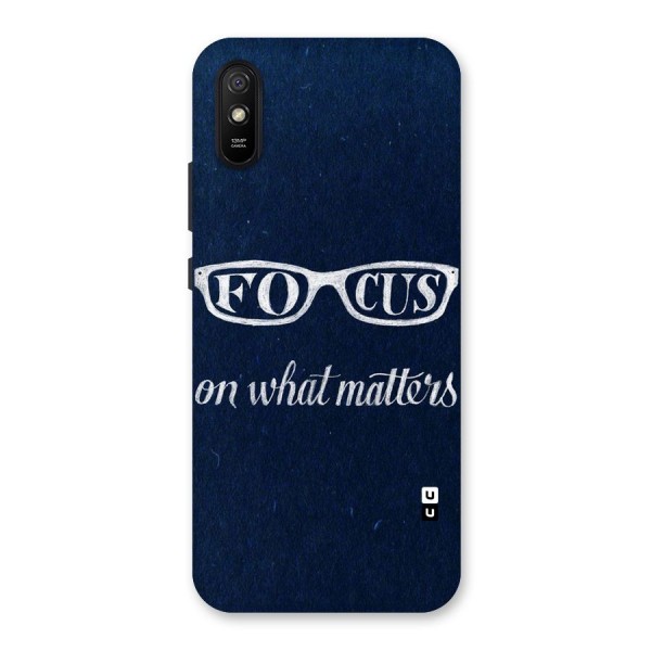 Focus Matters Back Case for Redmi 9i