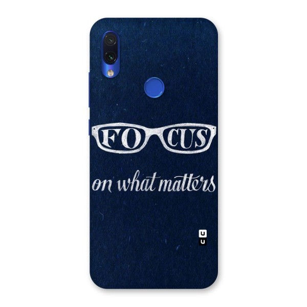 Focus Matters Back Case for Redmi Note 7