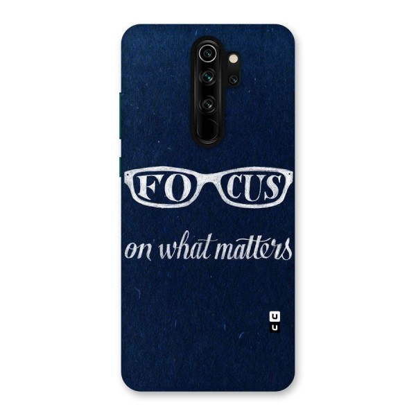 Focus Matters Back Case for Redmi Note 8 Pro