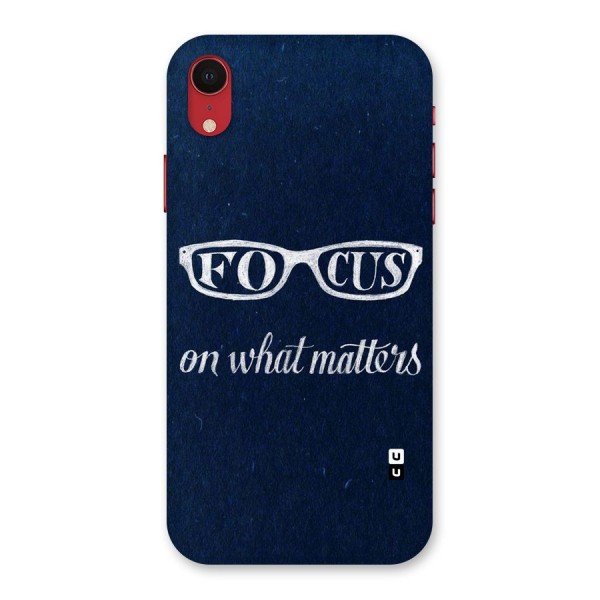 Focus Matters Back Case for iPhone XR