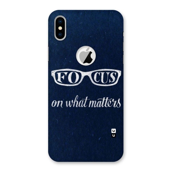 Focus Matters Back Case for iPhone XS Logo Cut