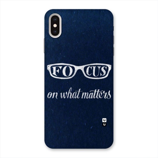 Focus Matters Back Case for iPhone XS Max