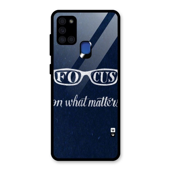 Focus Matters Glass Back Case for Galaxy A21s